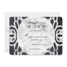 Quadro Vintage Giz Carta de Resposta de Casamento