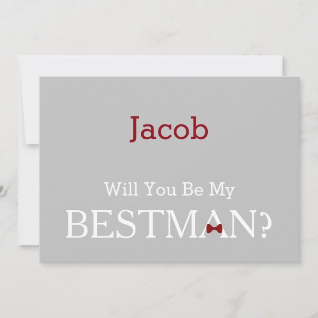 Convites Quadro você será meu Bestman? (Frente)