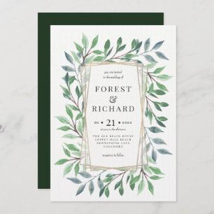 Convites Quadro Woodland