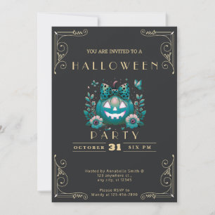 Convites Quadros-negros Preto e Dourado Jack-O' Lantern Hal