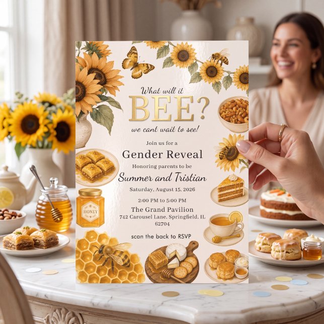 Convites Qual Será o BEE? Revelação do Sexo com Girassóis (Criador carregado)