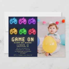 Convites Qualquer ano de aniversário de fotos de jogos