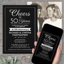 Convites QUALQUER Brindes de Aniversário Foto Elegante Pret