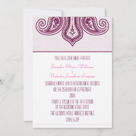 Convites Qualquer Casamento de Paisley Pattern do Estilo He