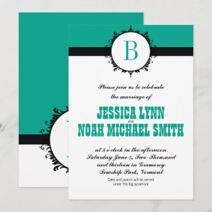 Convites Qualquer Casamento Personalizado Do Monograma Do E