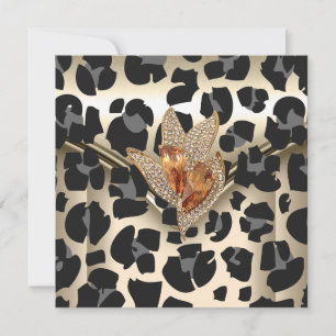 Convites Qualquer Evento Elegante Animal Caramelo Creme Pre
