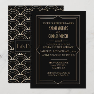 Convites QUALQUER EVENTO - Excelente Gatsby Art Convocation