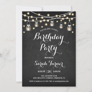 Convites Qualquer Festa de aniversário de idade - Quadro