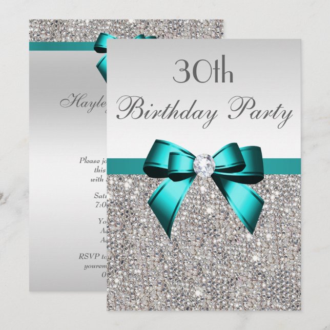 Convites Qualquer Festa de aniversário de Prata de  de idad (Frente/Verso)