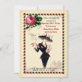 Convites qualquer idade, 60ª,mulher Festa de aniversário,es