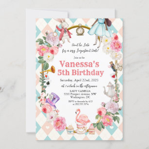 Convites QUALQUER IDADE - Alice Afro-Americana no País das 