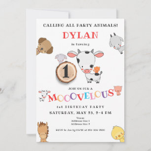 Convites Qualquer Idade Chamando Todos Os Animais Fazendas 