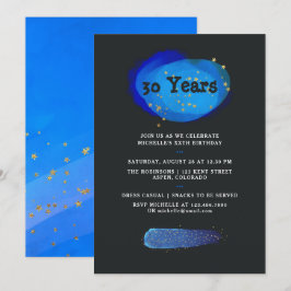 Convites Qualquer Idade do Céu Noturno Estrelas Fantasia An