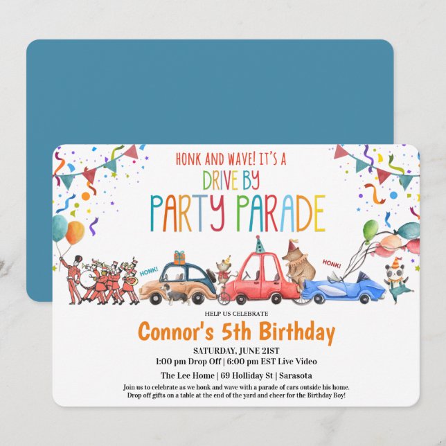 Convites QUALQUER IDADE - Festa de aniversário do Festa de  (Frente/Verso)