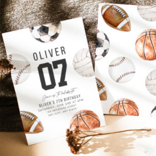 Convites QUALQUER IDADE Tema Esportivo Aniversário Basquete