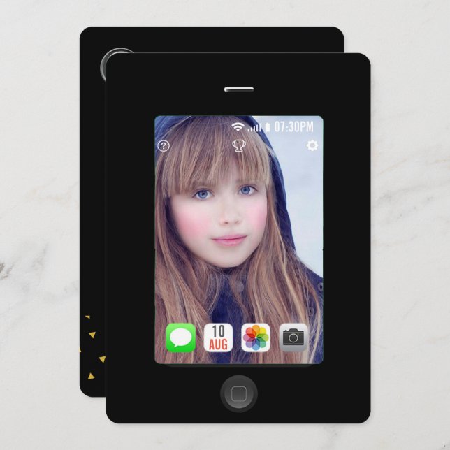 Convites Qualquer ocasião em que o Partido Selfie adicione  (Frente/Verso)