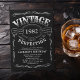 Convites Qualquer Whiskey Vintage de Idade Pensava Aniversá (Any Age Vintage Whiskey Themed Birthday Invitation)