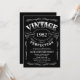 Convites Qualquer Whiskey Vintage de Idade Pensava Aniversá (Frente/Verso In Situ)