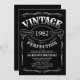 Convites Qualquer Whiskey Vintage de Idade Pensava Aniversá (Frente/Verso)