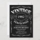 Convites Qualquer Whiskey Vintage de Idade Pensava Aniversá (Frente)