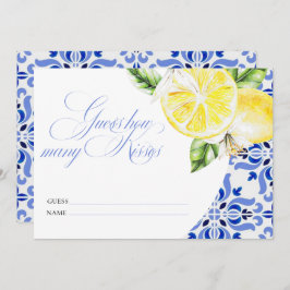 Convites Quantos beijos That's Amore Lemon Italian Blue Til