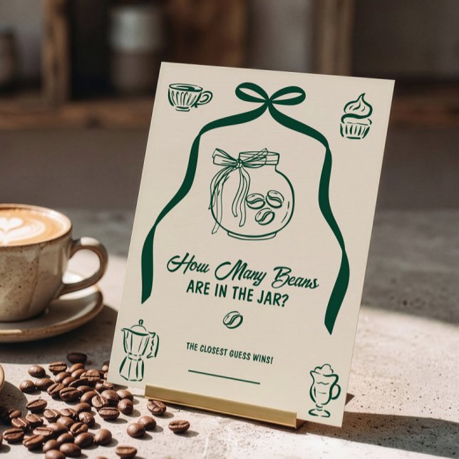 Convites Quantos grãos de café Jogo de chá de bebê (Criador carregado)