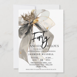 Convites Quarenta e fabulosa Festa de aniversário de Arco p