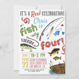 Convites Quarta Aniversário de Pesca