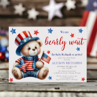 Quarto de julho patriótico bearly wait chá de fral