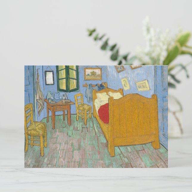 Convites Quarto de Van Gogh em Arles - Clássico Amarelo & A (Em pé/Frente)
