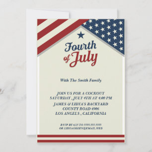 Convites Quatro de Julho Feliz Dia da Independência América