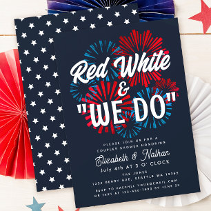 Convites Quatro de julho Red White e nós fazemos Casal Chá