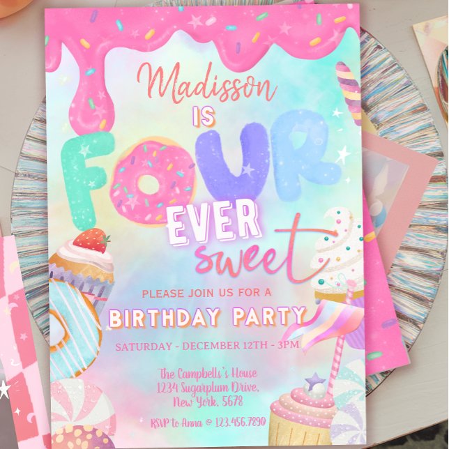 Convites quatro é tão doce (Criador carregado)