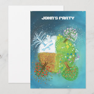 Convites Quatro estações na Terra Personalizadas