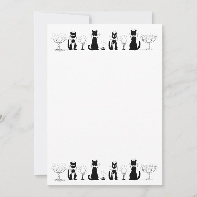 Convites Quatro Gatos Pretos, Louis Wain (Frente)