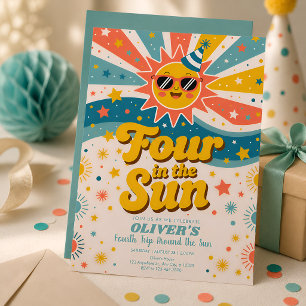 Convites Quatro No Sol Aniversário de 4 anos ao Sol