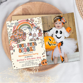 Convites Quatro Retrô Fantasma Noivado de Halloween