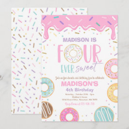 Convites Quatro Rosquinha Doce 4ª Festa de Aniversário