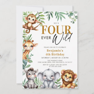 Convites Quatro Selvagens Selvagens Selvagens Safari Selvag