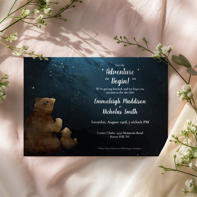 Convites Que a Aventura Comece Casamento Informal Noturno (Criador carregado)