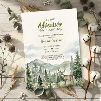 Convites Que a Aventura Comece Montanha Florestal