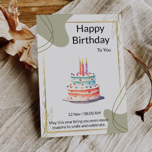 Convites Que as velas do seu bolo brilhem forte