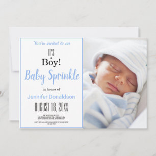 Convites Que bom que é um menino! Foto do Blue Baby Sprinkl