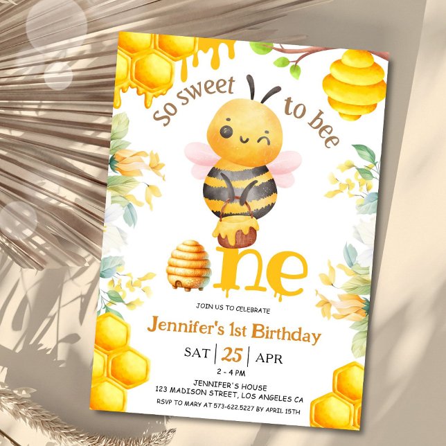 Convites Que Bom Ser Um! primeiro aniversario Girl Modern (Criador carregado)