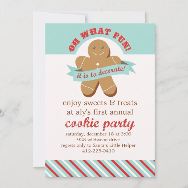Convites Que Divertido! - Cookie Exchange Party (Frente)