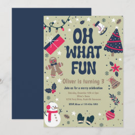 Convites Que Divertido | Festa de aniversário de inverno de