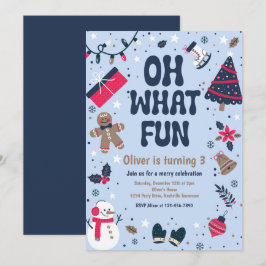 Convites Que Divertido | Festa de aniversário de inverno de