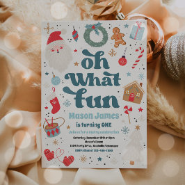 Convites Que Festa de aniversário De Natal Vermelha E Azul 