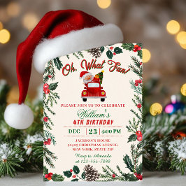 Convites Que Festa de Férias Divertida Aniversário Natal Pa