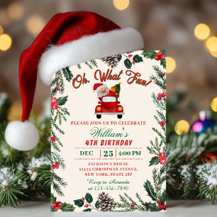 Convites Que Festa de Férias Divertida Aniversário Natal Pa